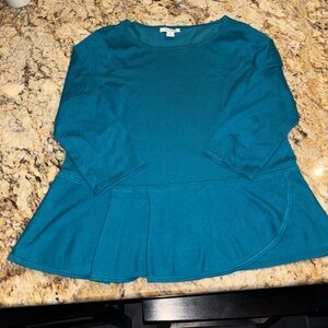 White House Black Market Teal Long Sleeve Top